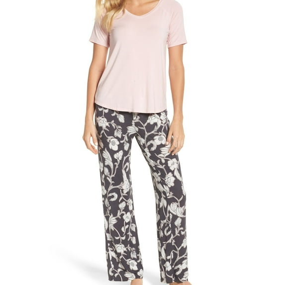 P.J. Salvage Womens Solid Pajama Sleep T-shirt, Pink, X-Small
