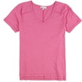 thumbnail image 1 of P.J. Salvage Womens Solid Split Hem Pajama Sleep T-shirt, Pink, Medium, 1 of 2