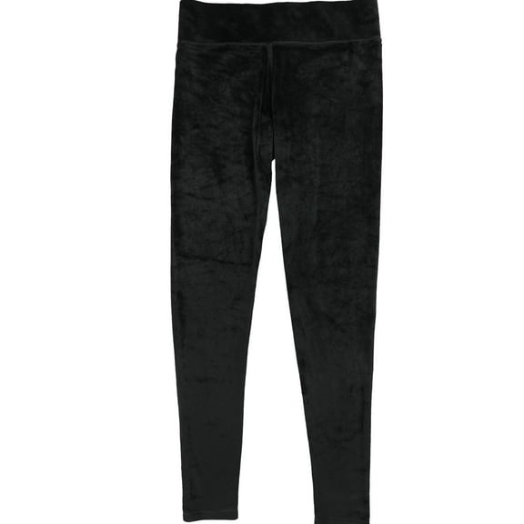 P.J. Salvage Womens Solid Velvet Pajama Leggings, Black, Medium