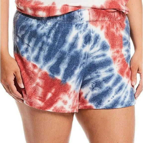 P.J. Salvage Womens Spiral Tye-Dye Pajama Shorts, Multicoloured, Small