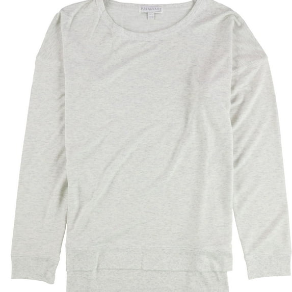 P.J. Salvage Womens Split High Low Hem Pajama Sleep T-shirt, Grey, Small