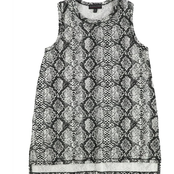 P.J. Salvage Womens Split Side Hem Pajama Sleep Tank Top, Off-White, Medium