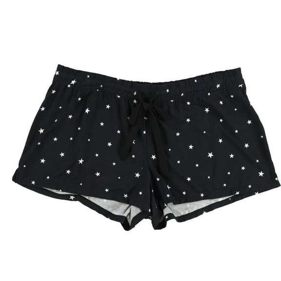 P.J. Salvage Womens Star Print Pajama Shorts, Black, Small