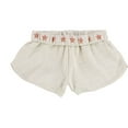 thumbnail image 1 of P.J. Salvage Womens Star Waistband Pajama Shorts, Beige, Small, 1 of 2