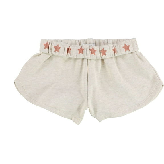 P.J. Salvage Womens Star Waistband Pajama Shorts, Beige, Small