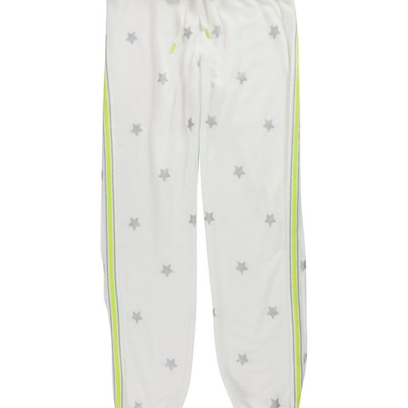 P.J. Salvage Womens Starred Pajama Lounge Pants, Off-White, Small