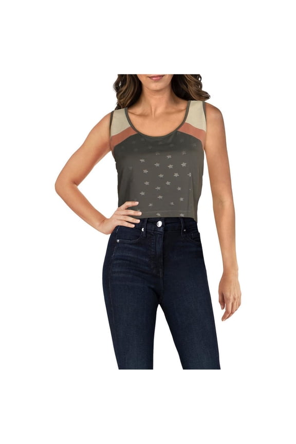 P.J. Salvage Womens Stars Pajama Sleep Tank Top, Grey, Medium