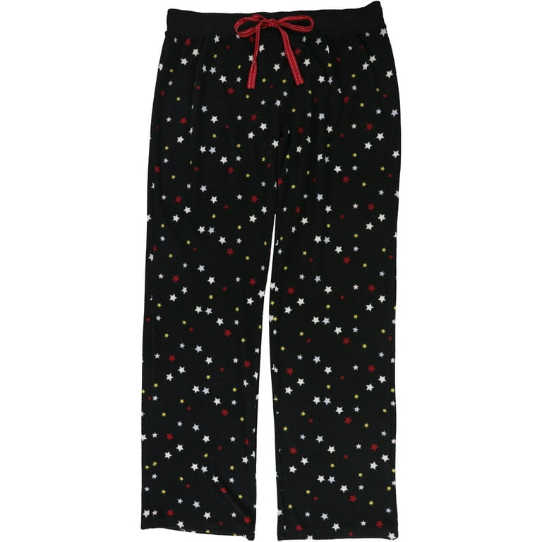P.J. Salvage Womens Stars Thermal Pajama Pants, Black, X-Large