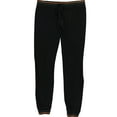 thumbnail image 1 of P.J. Salvage Womens Striped Hem Pajama Jogger Pants, Black, Medium, 1 of 2