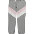 thumbnail image 1 of P.J. Salvage Womens Striped Pajama Jogger Pants, Grey, Medium, 1 of 2