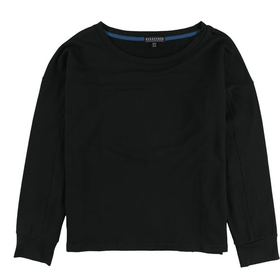 P.J. Salvage Womens Striped Pajama Sleep T-shirt, Black, Medium