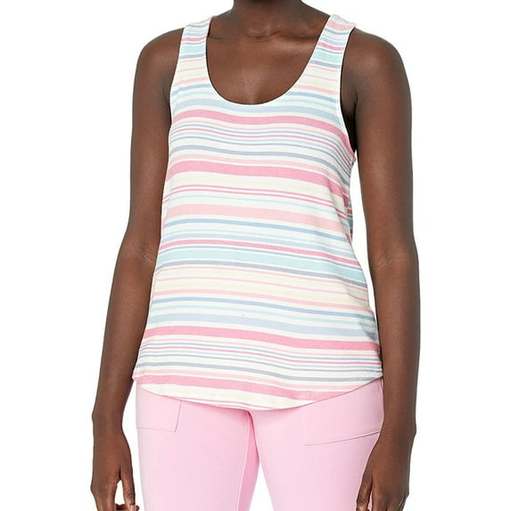 P.J. Salvage Womens Striped Pajama Sleep Tank Top, Multicoloured, Large