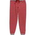 thumbnail image 1 of P.J. Salvage Womens Stripes Pajama Jogger Pants, Red, Small, 1 of 2