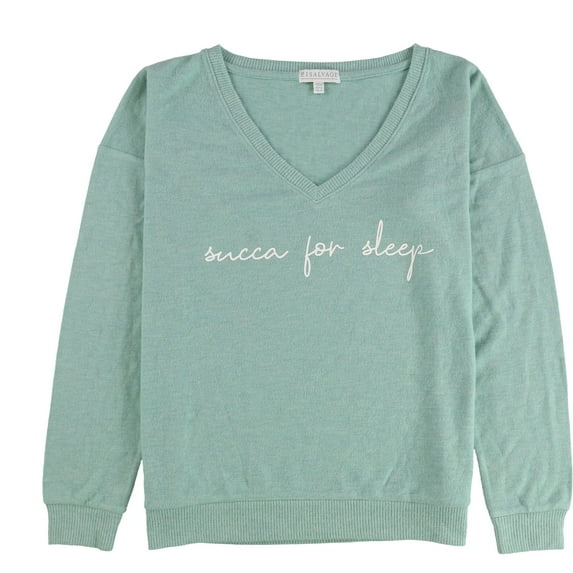 P.J. Salvage Womens Succa For Sleep Pajama Sweater, Green, Medium