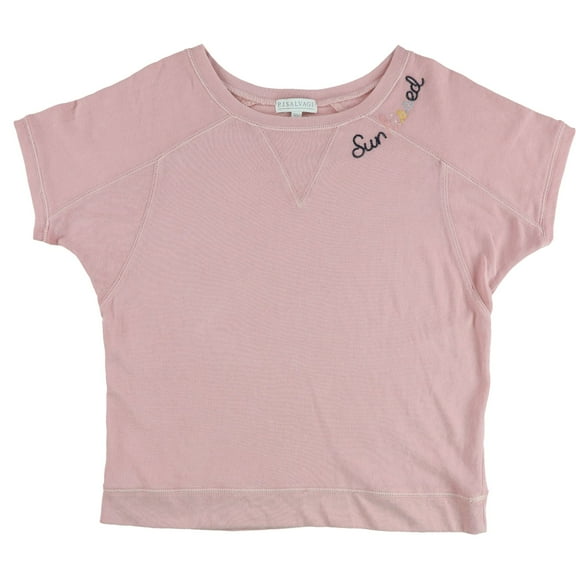 P.J. Salvage Womens Sunkissed Embroidered Pajama Sleep T-shirt, Pink, Medium