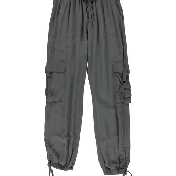 P.J. Salvage Womens Sunset Glow Crop Pajama Jogger Pants, Grey, Medium
