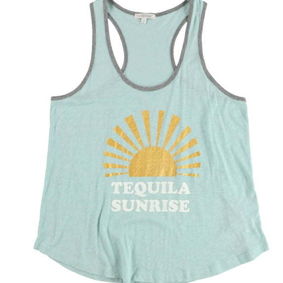 P.J. Salvage Womens Tequila Sunrise Pajama Sleep Tank Top, Blue, Medium