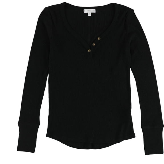 P.J. Salvage Womens Textured Basic Pajama Sleep T-shirt, Black, Medium