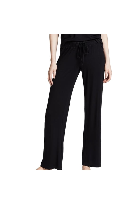 P.J. Salvage Womens Thermal Pajama Lounge Pants, Black, Medium