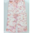 thumbnail image 1 of P.J. Salvage Womens Tie Dye Cropped Pajama Lounge Pants, Pink, Medium, 1 of 2
