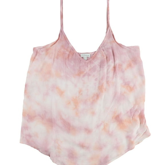 P.J. Salvage Womens TieDye Pajama Sleep Cami Tank Top, Pink, Medium