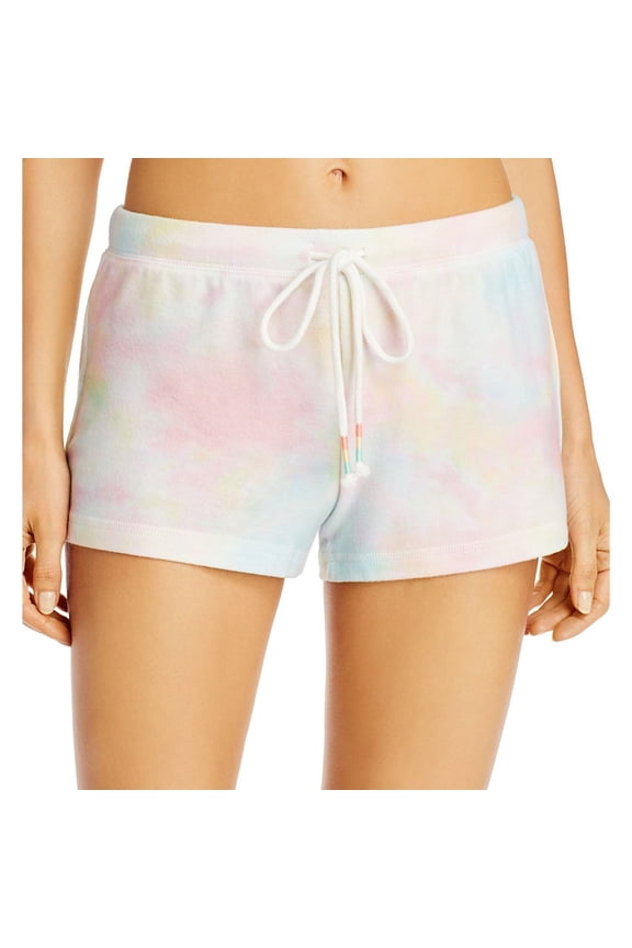 P.J. Salvage Womens Tiedye Pajama Shorts, Multicoloured, Plus Size, 2X