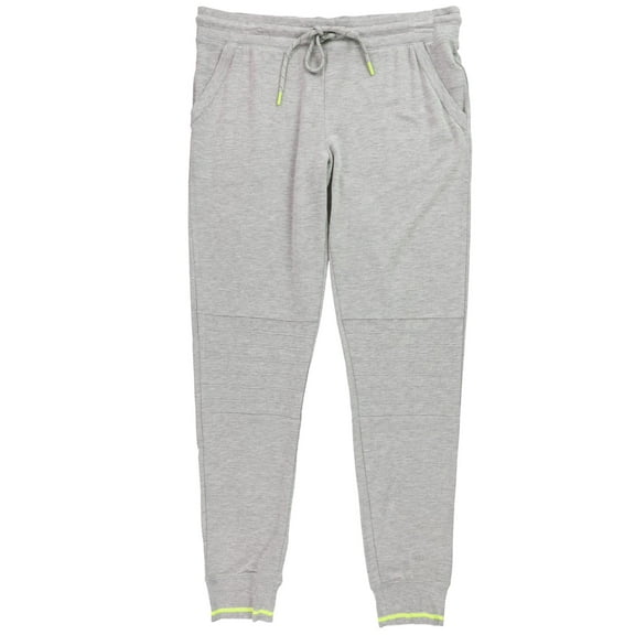 P.J. Salvage Womens Two Tone Pajama Jogger Pants, Grey, Small