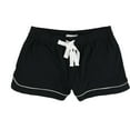 thumbnail image 1 of P.J. Salvage Womens Two Tone Pajama Shorts, Black, Medium, 1 of 2