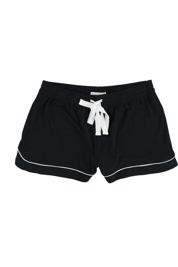 P.J. Salvage Womens Two Tone Pajama Shorts, Black, Medium