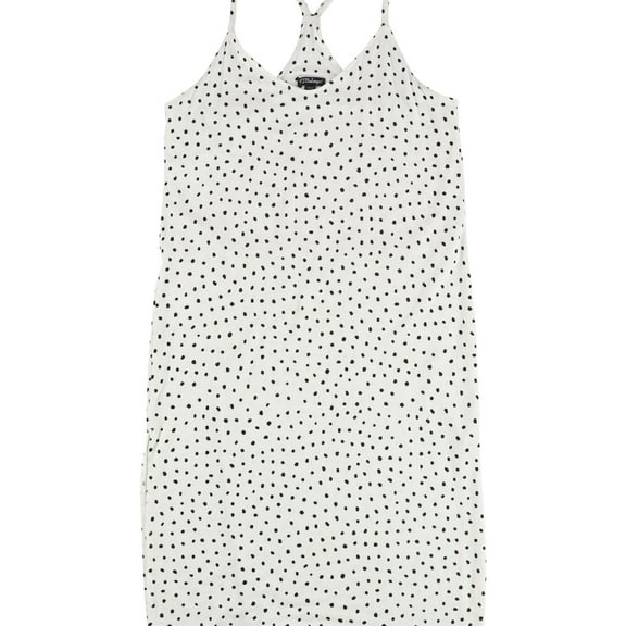 P.J. Salvage Womens Two Tone Racerback Pajama Night Gown, White, Small