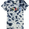 thumbnail image 1 of P.J. Salvage Womens Tye-Dye Peace Pajama Sleep T-shirt, Blue, Small, 1 of 2