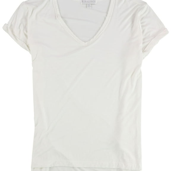 P.J. Salvage Womens V- Neck Pajama Sleep T-shirt, Off-White, Medium