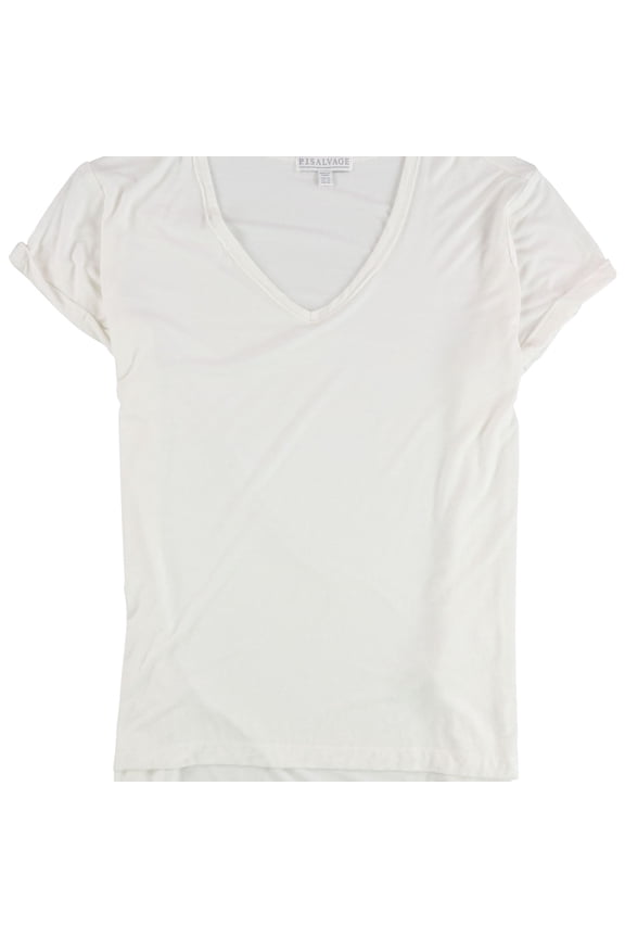 P.J. Salvage Womens V- Neck Pajama Sleep T-shirt, Off-White, Medium