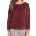 thumbnail image 1 of P.J. Salvage Womens Velour Pajama Sweater, Red, Small, 1 of 2