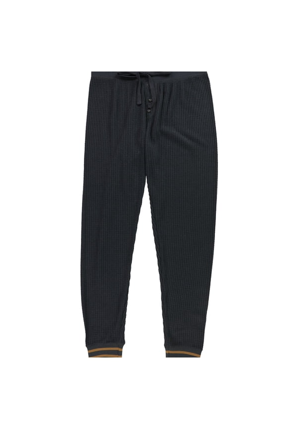 P.J. Salvage Womens Waffle Knit Pajama Lounge Pants, Black, Small