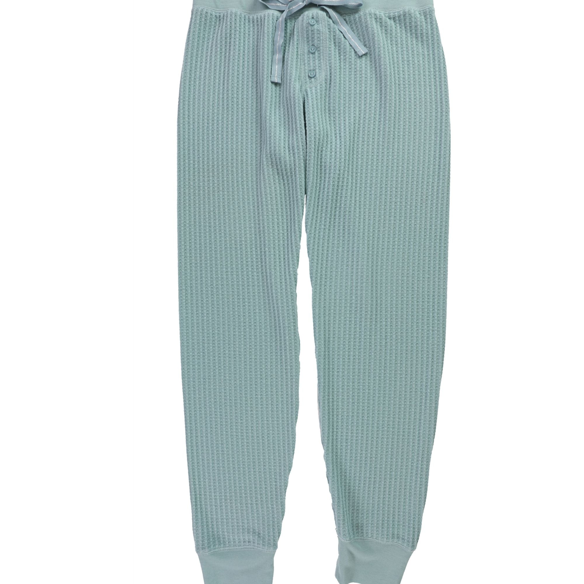 P.J. Salvage Womens Waffle Knit Pajama Lounge Pants, Blue, Medium