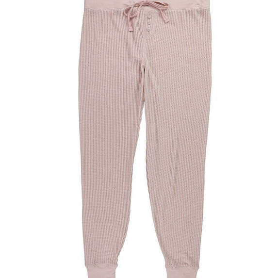 P.J. Salvage Womens Waffle Knit Pajama Lounge Pants, Pink, Large