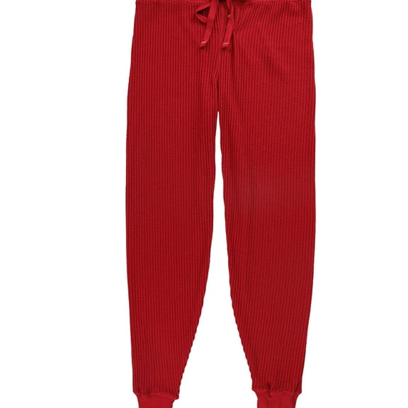 P.J. Salvage Womens Waffle Knit Pajama Lounge Pants, Red, Small