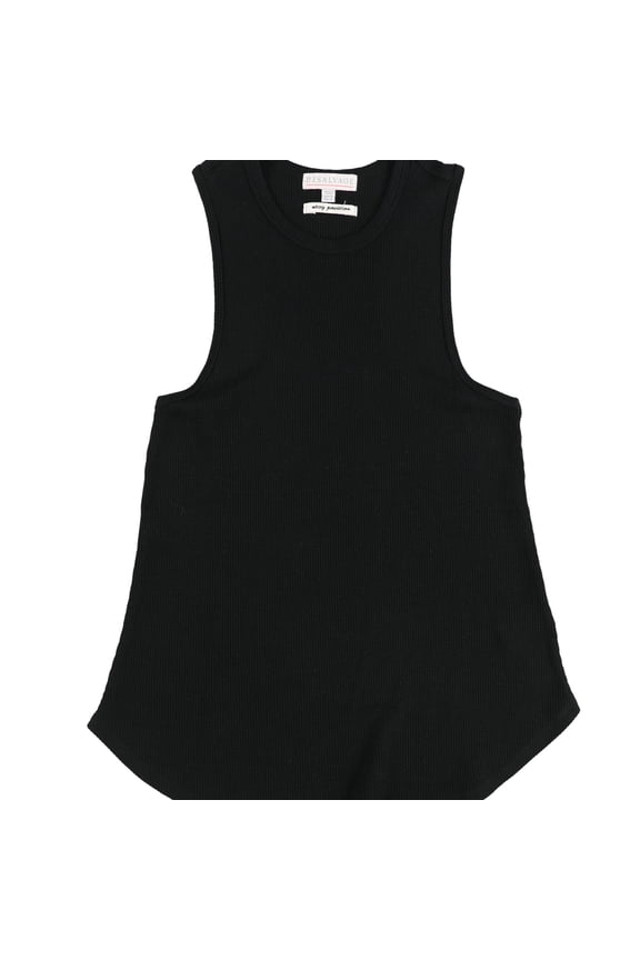 P.J. Salvage Womens Waffle Knit Pajama Sleep Tank Top, Black, Medium