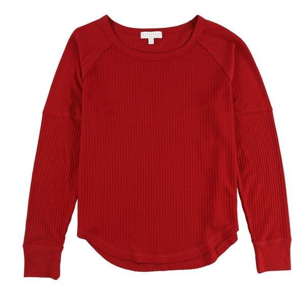 P.J. Salvage Womens Waffle Knit Pajama Sweater, Red, Small