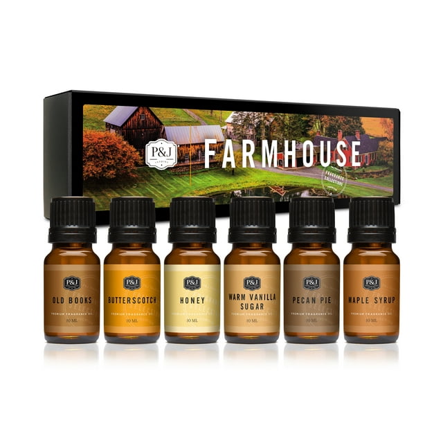 P&J Trading Fragrance Oil Farmhouse Set of 6 Scented Oil for Soap Making, Diffusers, Candle