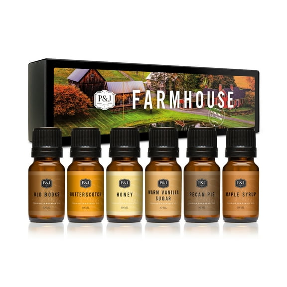 P&J Trading Fragrance Oil | Farmhouse Set of 6 - Scented Oil for Soap Making, Diffusers, Candle Making, Lotions, Haircare, Slime, and Home Fragrance