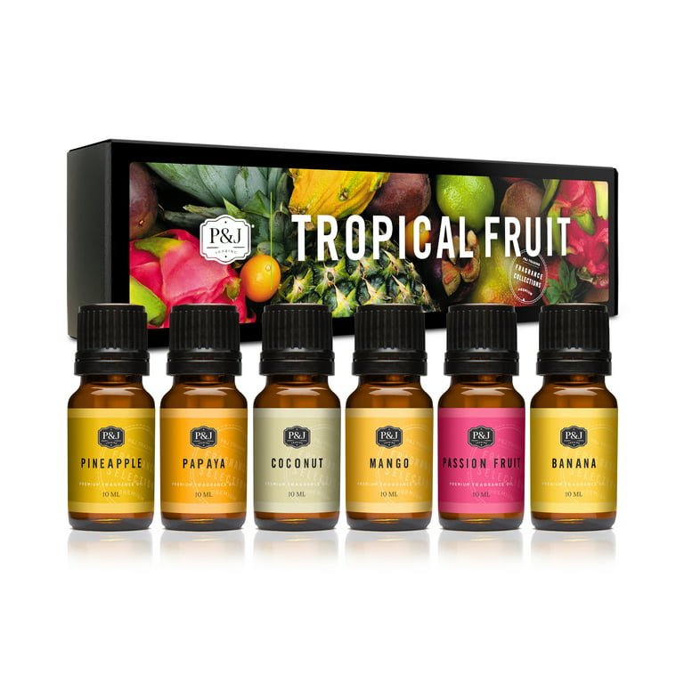 P&J Trading Fragrance Oil | Tropical Fruit Set of 6 - Scented Oil for Soap  Making, Diffusers, Candle Making, Lotions, Haircare, Slime, and Home