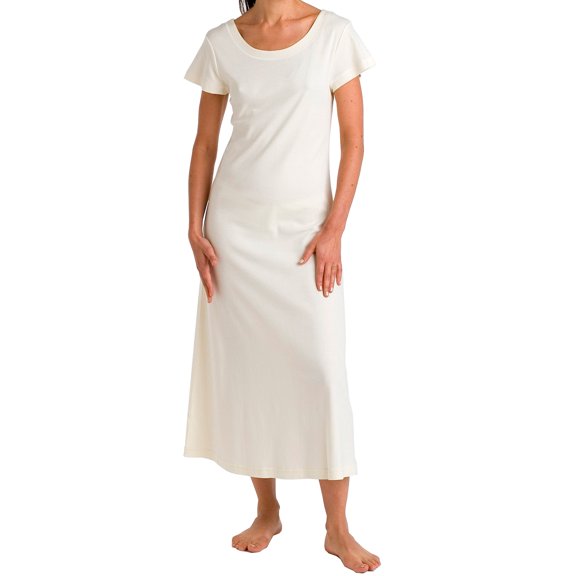 P.Jamas Butterknit Cap Sleeved Long Gown 375660