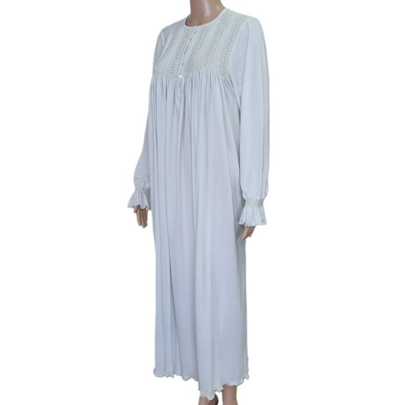 P.Jamas Heirlooms Gertrudis Long Sleeved Long Gown GERTRUDIS