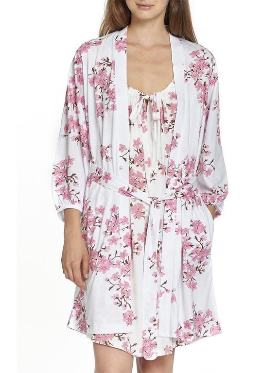 Knit Cherry Blossoms Short Robe 347427