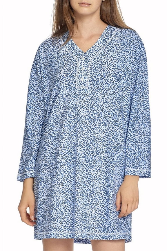 Knits Leopards Print Jersey Gown 323418