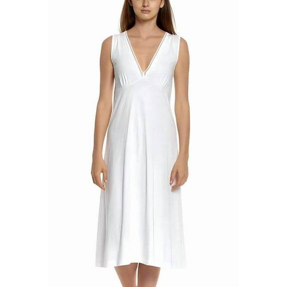 P.Jamas Lacy Jersey Sleeveless Nightgown 360801