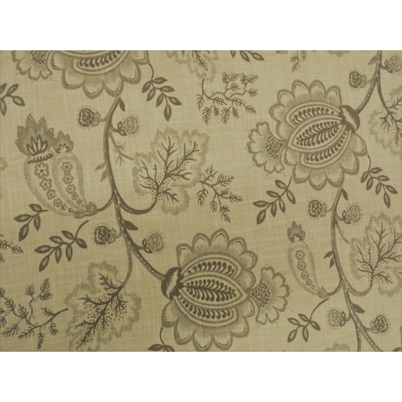 P Kaufmann South Point Basketweave Upholstery Drapery Fabric Stone Floral MM45