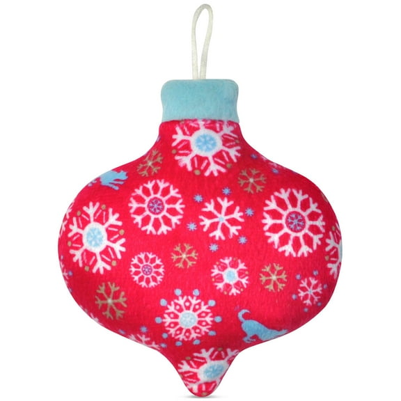 P.L.A.Y. Plush Holiday Ornament Dog Toy, Red, 4.0x 1.8 x 4.8